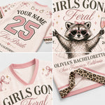 Chaotic Club In My Feral Bride Era Leopard Personalized Mesh Jersey - raccoon graphic with leopard print detail