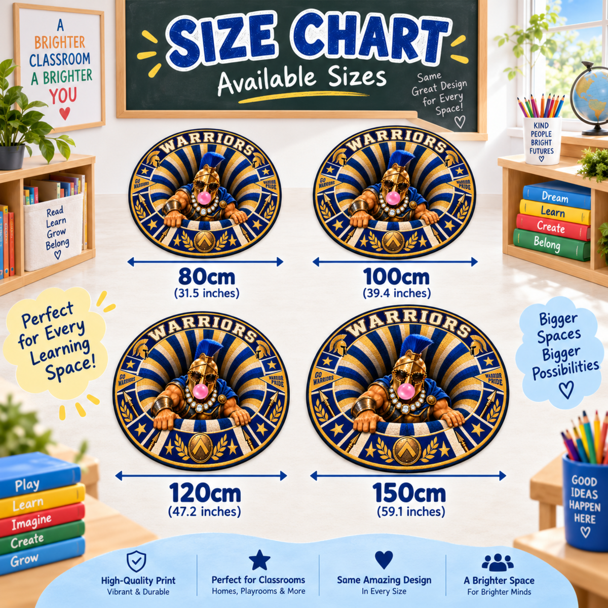 Chaotic Club Personalized Mascot 3D Optical Illusion Round Rug