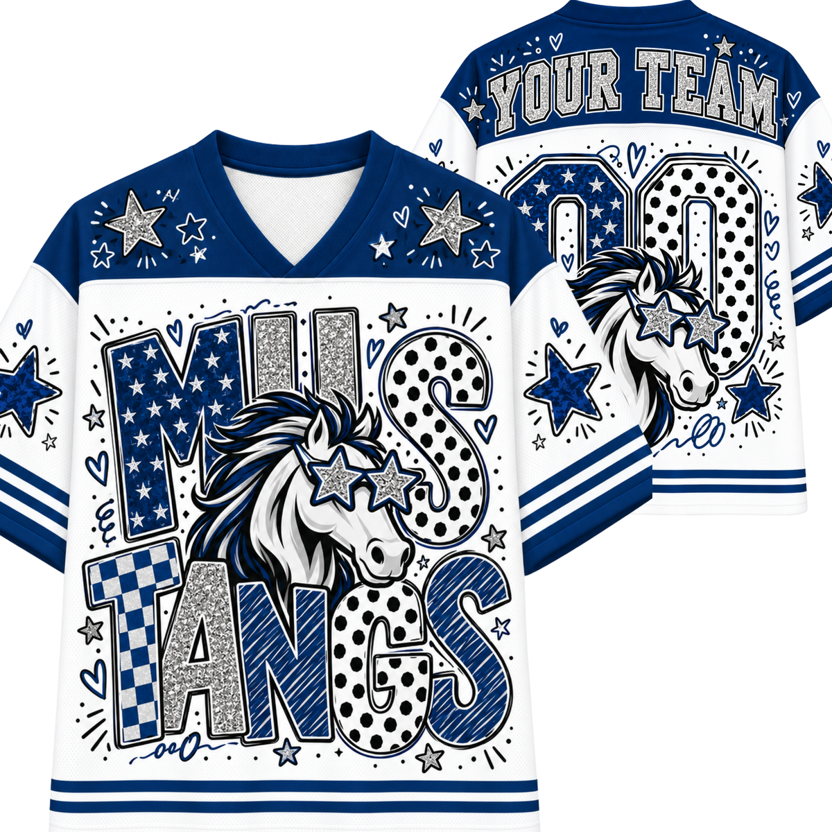 Chaotic Club Mascot Star Glasses Game Day Mesh Jersey