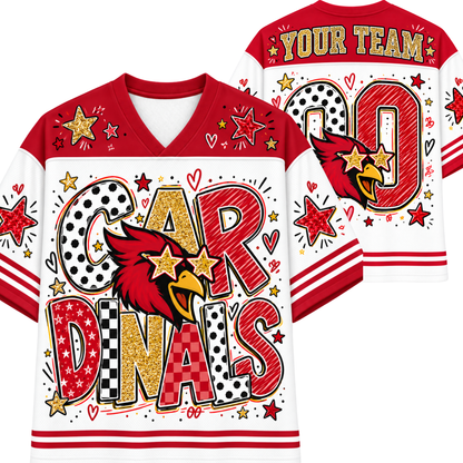 Chaotic Club Mascot Star Glasses Game Day Mesh Jersey