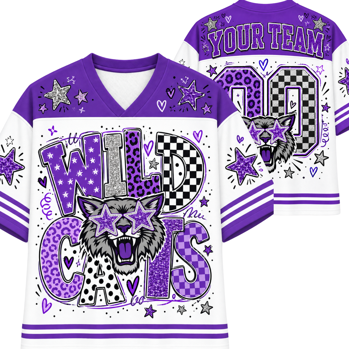 Chaotic Club Mascot Star Glasses Game Day Mesh Jersey