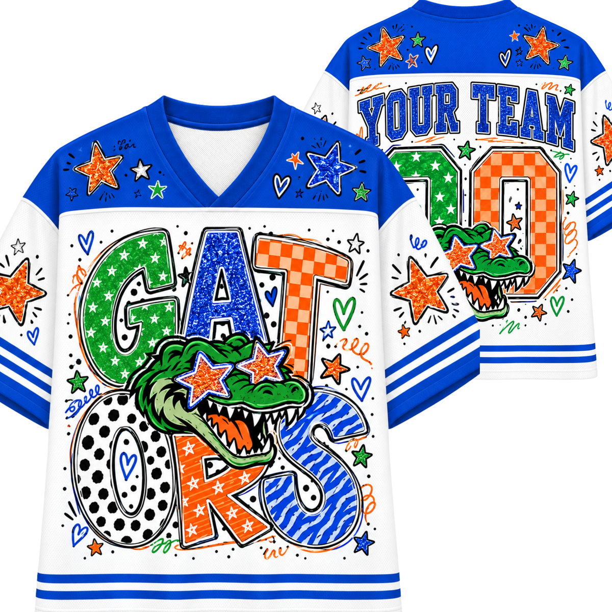 Chaotic Club Mascot Star Glasses Game Day Mesh Jersey