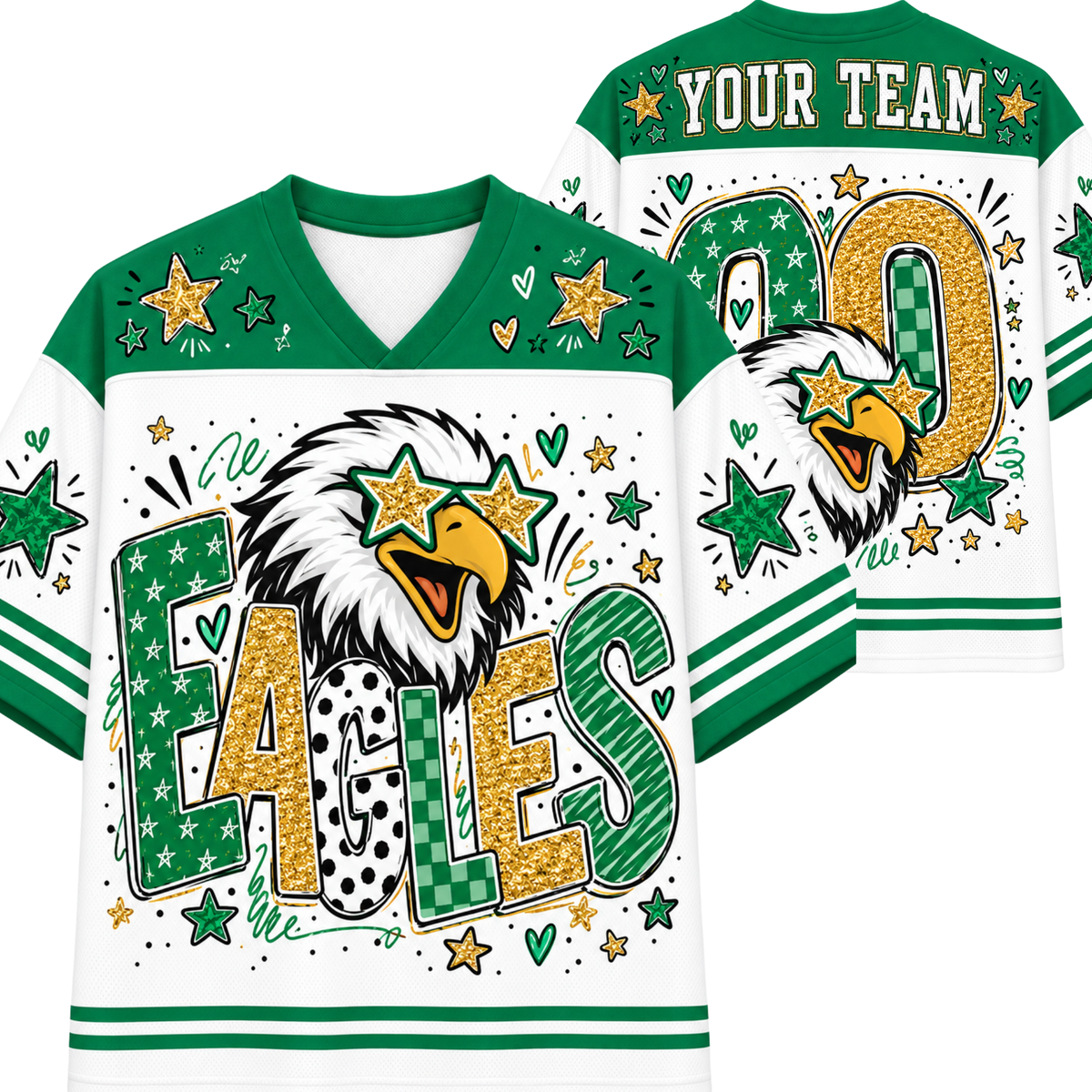 Chaotic Club Mascot Star Glasses Game Day Mesh Jersey