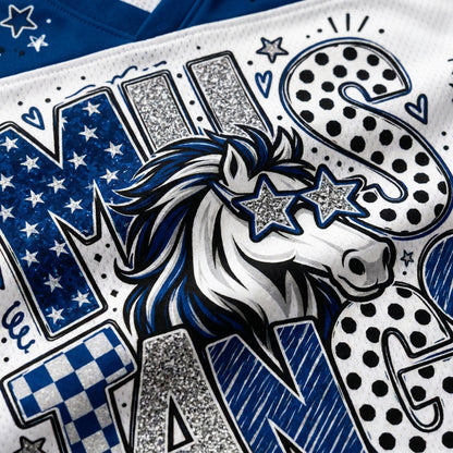 Chaotic Club Mascot Star Glasses Game Day Mesh Jersey