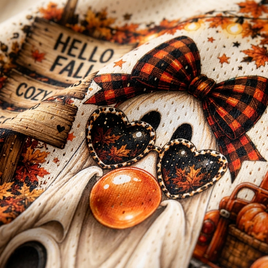 Chaotic Club Preppy Ghost Pumpkin Fall Mesh Jersey