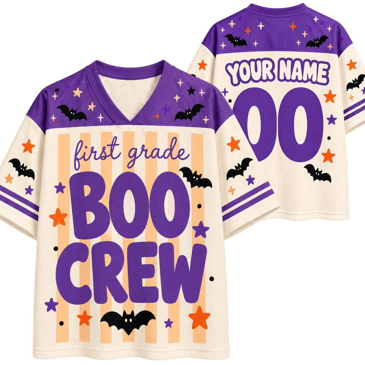 Chaotic Club Boo Crew Grade Level Halloween Sports Mesh Jersey
