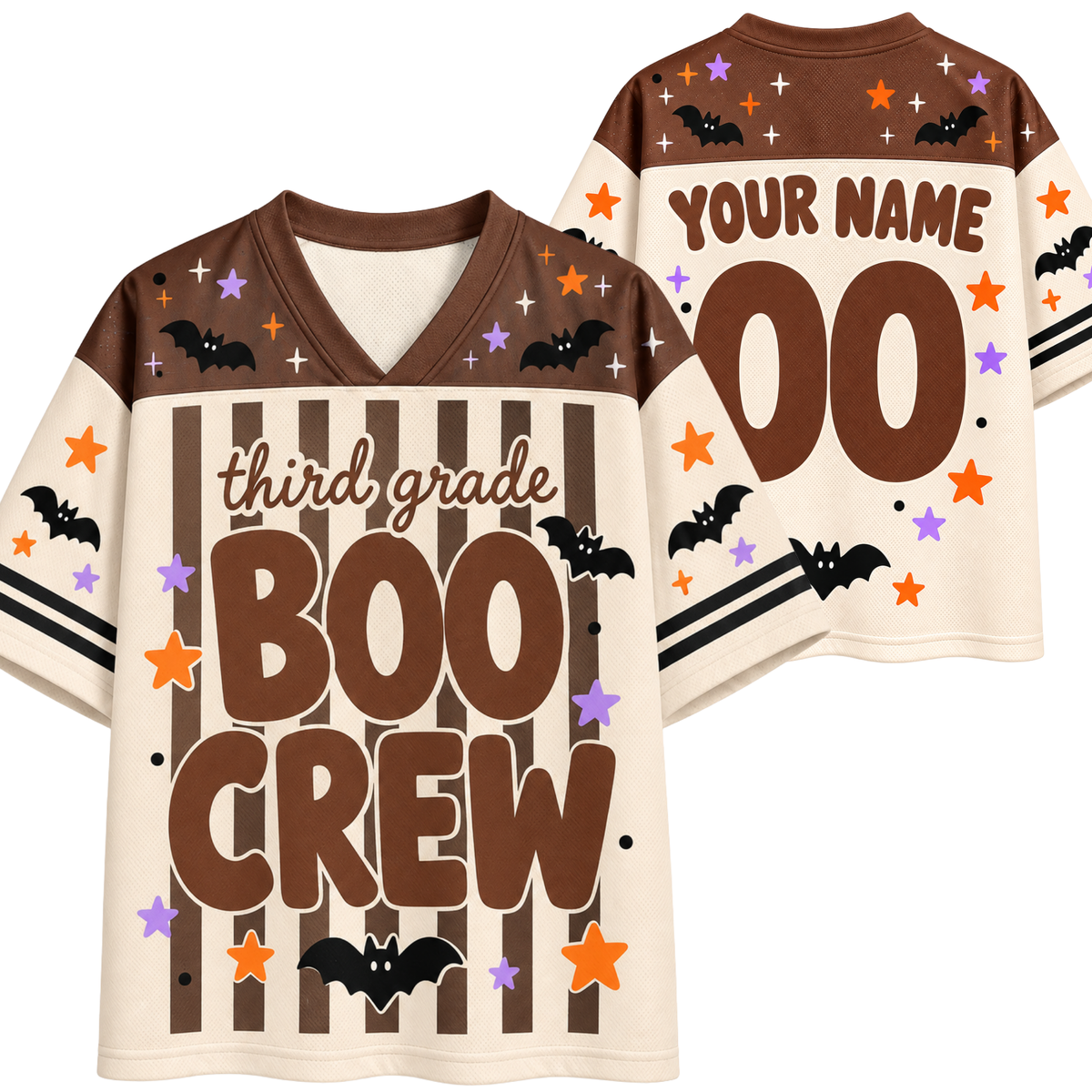 Chaotic Club Boo Crew Grade Level Halloween Sports Mesh Jersey