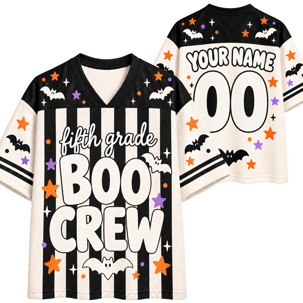 Chaotic Club Boo Crew Grade Level Halloween Sports Mesh Jersey