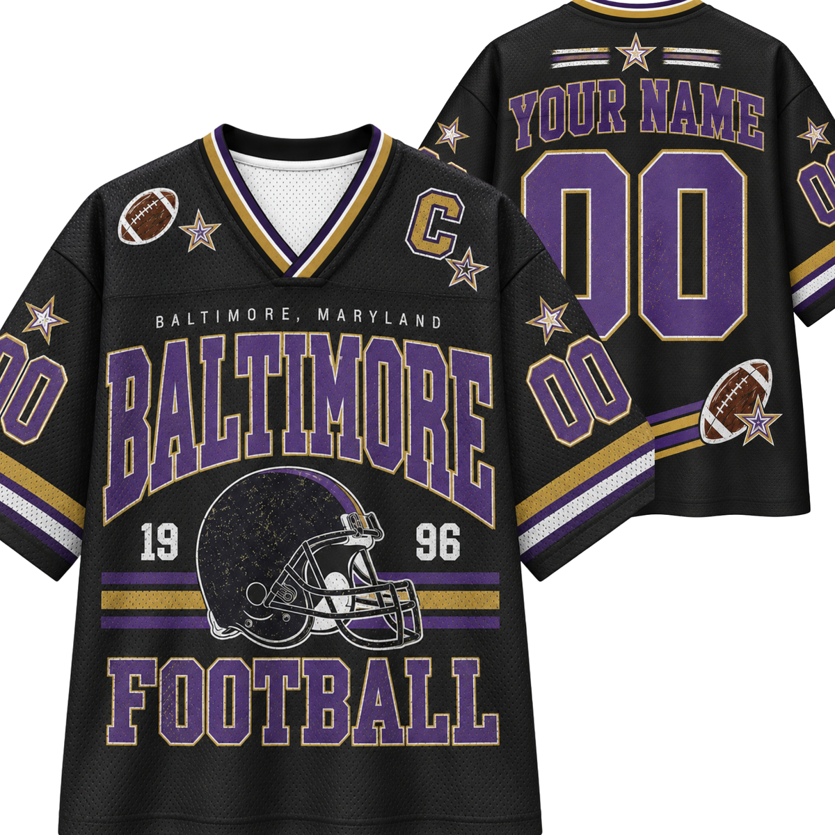 Chaotic Club Retro Mascot Game Day Football Mesh Jersey