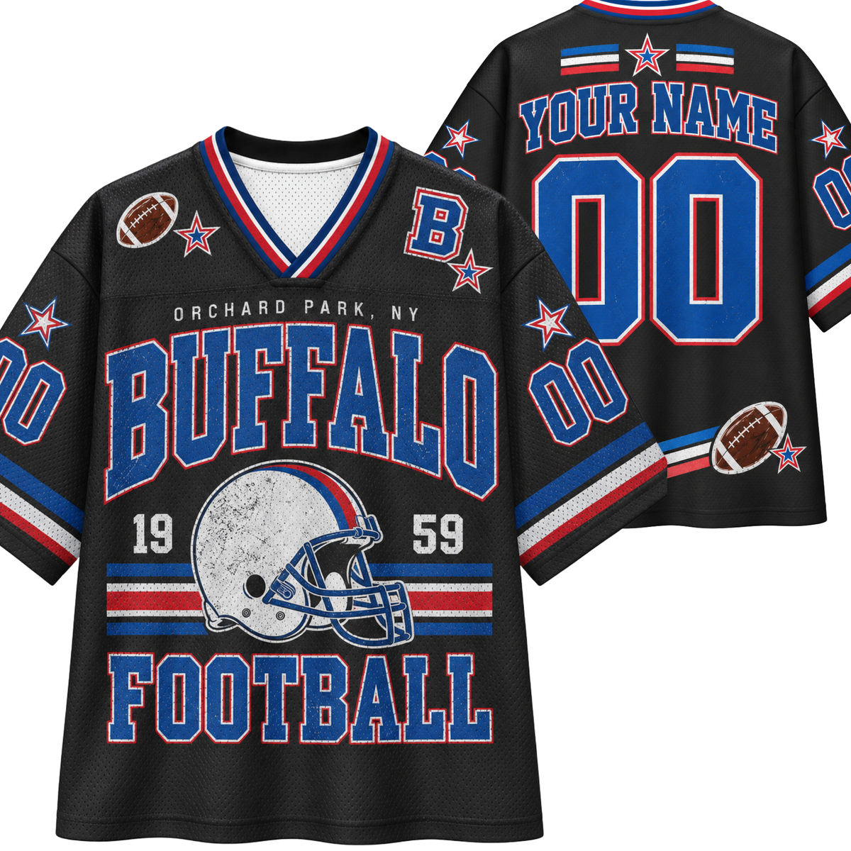 Chaotic Club Retro Mascot Game Day Football Mesh Jersey
