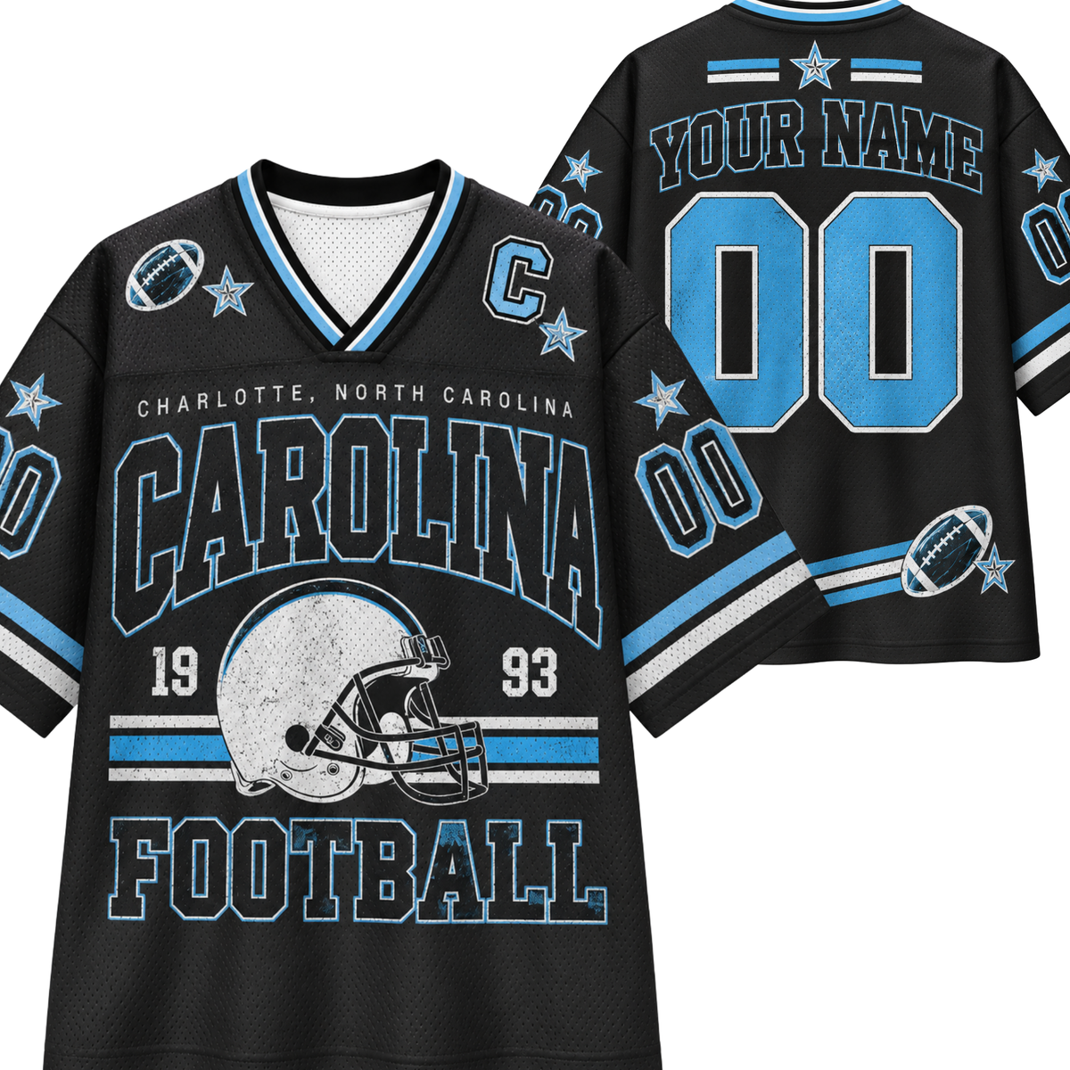 Chaotic Club Retro Mascot Game Day Football Mesh Jersey