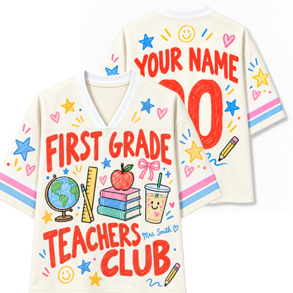 Chaotic Club Retro Level Grade Classroom Doodles Mesh Jersey