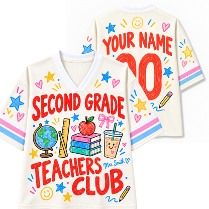 Chaotic Club Retro Level Grade Classroom Doodles Mesh Jersey