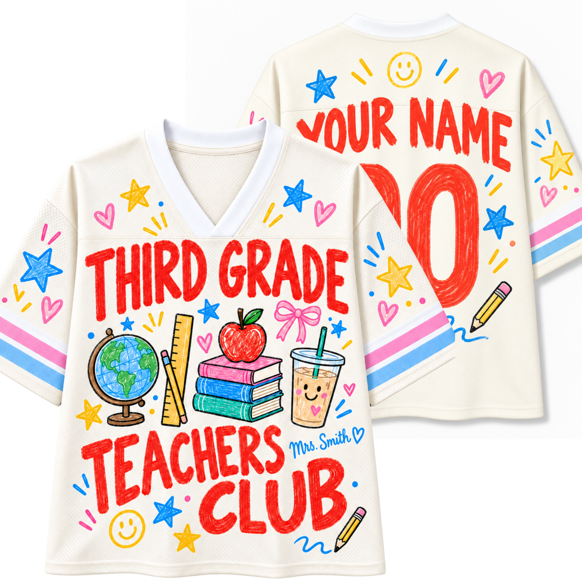 Chaotic Club Retro Level Grade Classroom Doodles Mesh Jersey