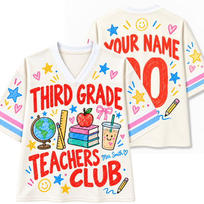 Chaotic Club Retro Level Grade Classroom Doodles Mesh Jersey