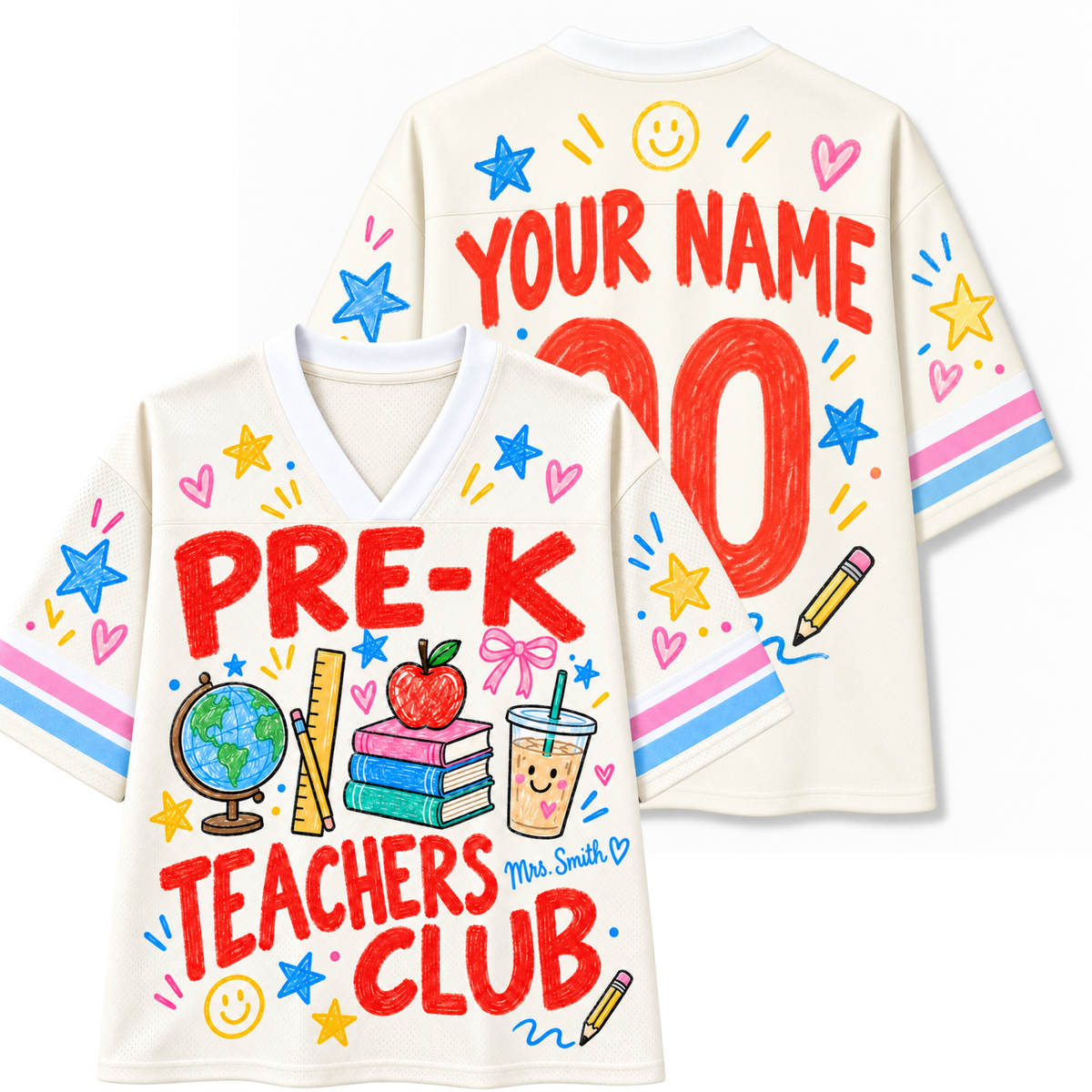 Chaotic Club Retro Level Grade Classroom Doodles Mesh Jersey