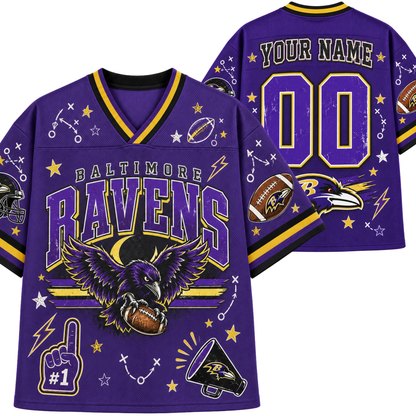 Chaotic Club Mascot Football Doodles Game Day Mesh Jersey