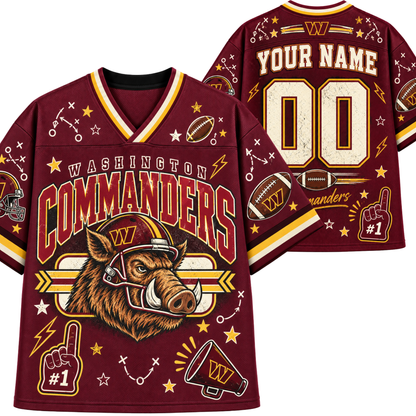 Chaotic Club Mascot Football Doodles Game Day Mesh Jersey