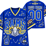 Chaotic Club Mascot Football Doodles Game Day Mesh Jersey