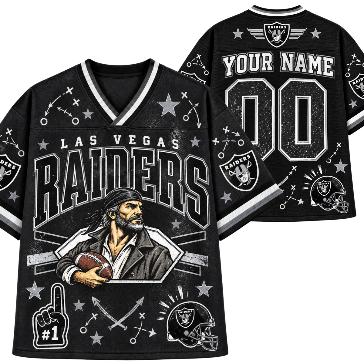 Chaotic Club Mascot Football Doodles Game Day Mesh Jersey