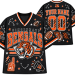 Chaotic Club Mascot Football Doodles Game Day Mesh Jersey