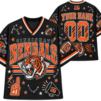 Chaotic Club Mascot Football Doodles Game Day Mesh Jersey