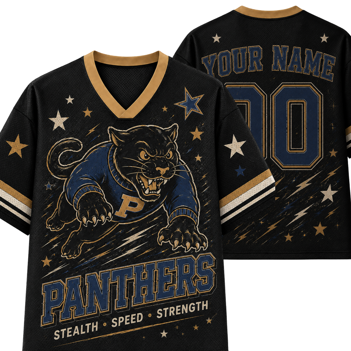 Chaotic Club Retro Mascot Lightning Game Day Mesh Jersey
