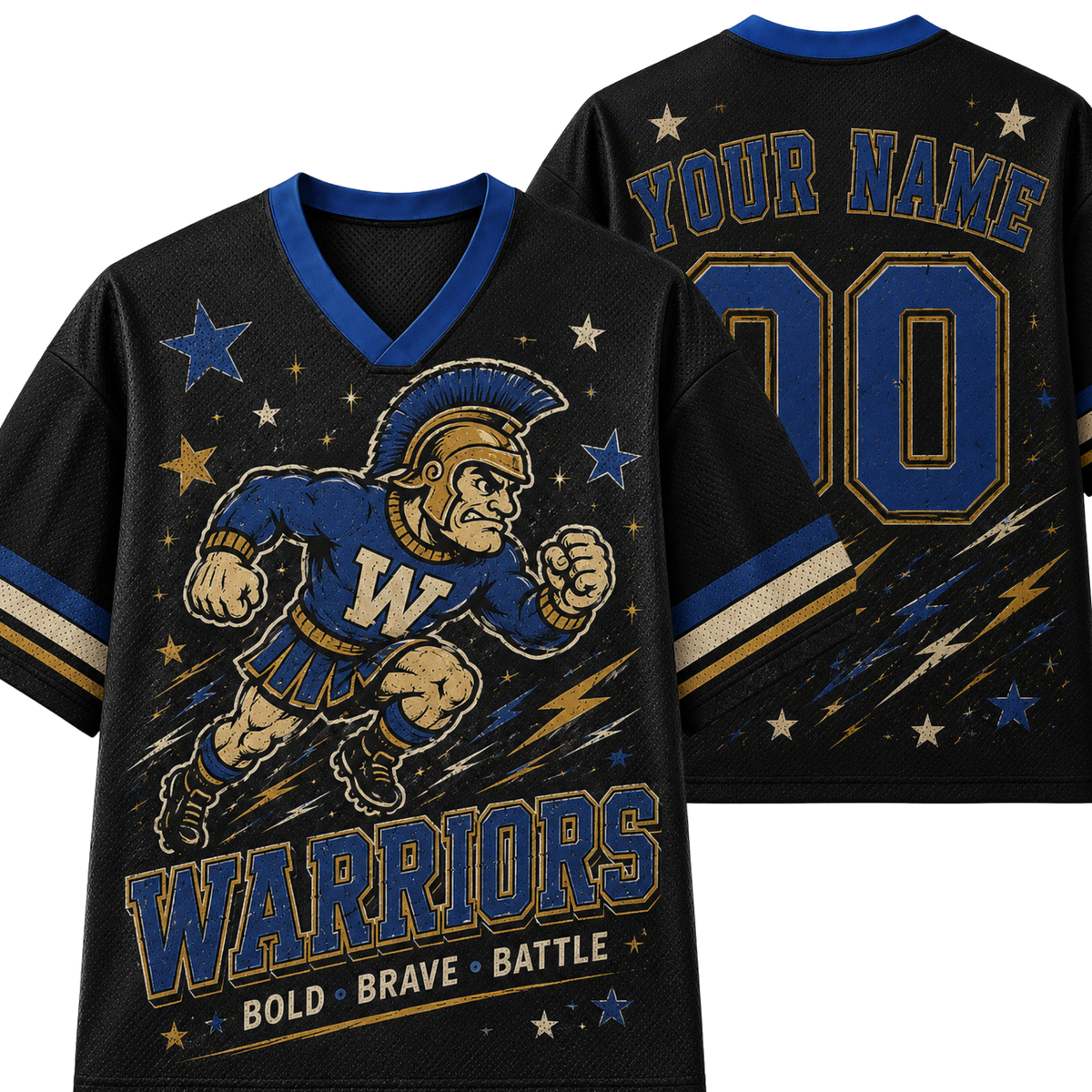 Chaotic Club Retro Mascot Lightning Game Day Mesh Jersey