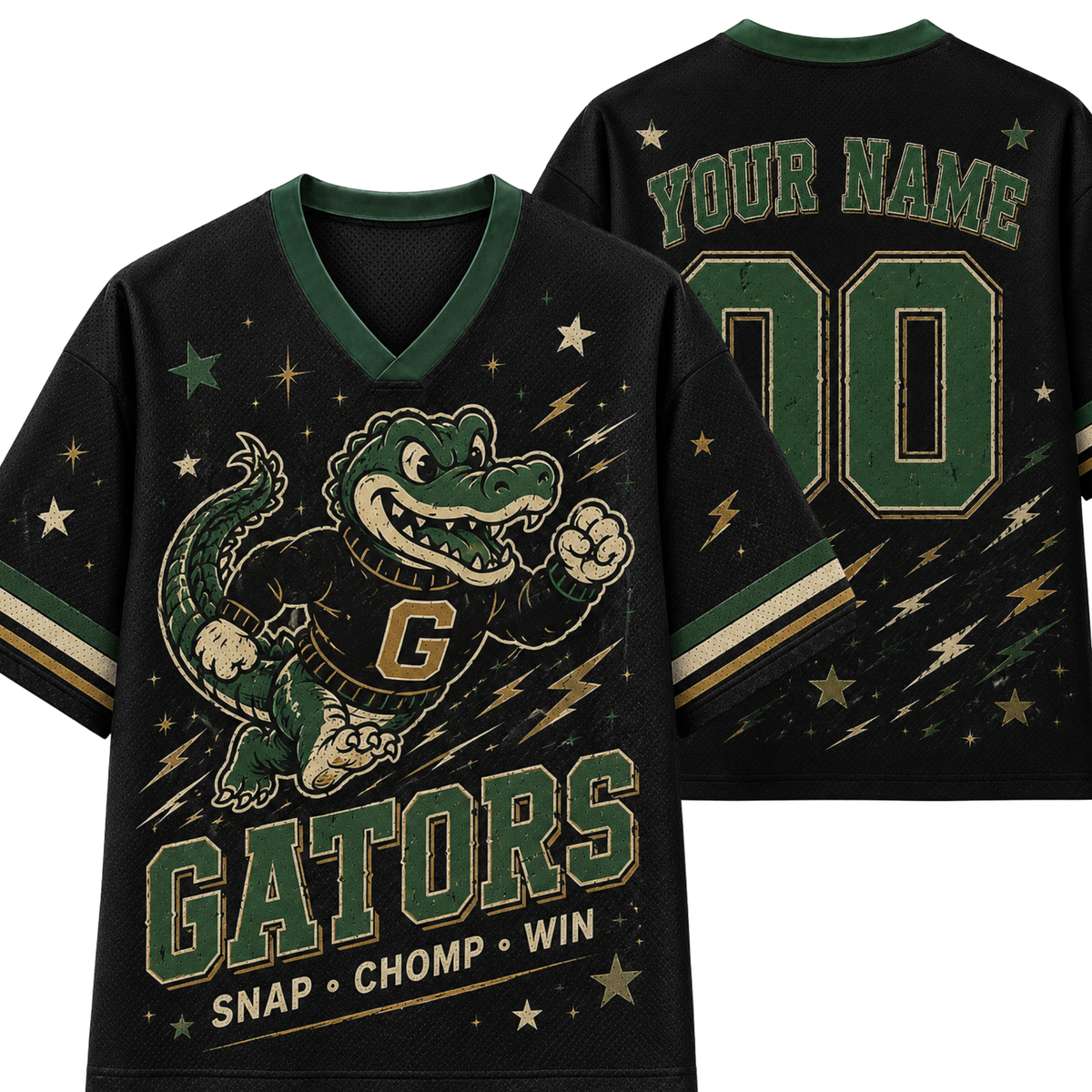 Chaotic Club Retro Mascot Lightning Game Day Mesh Jersey