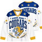 Chaotic Club Retro Mascot Patriotic Stars Game Day Long Sleeve Sports Jersey