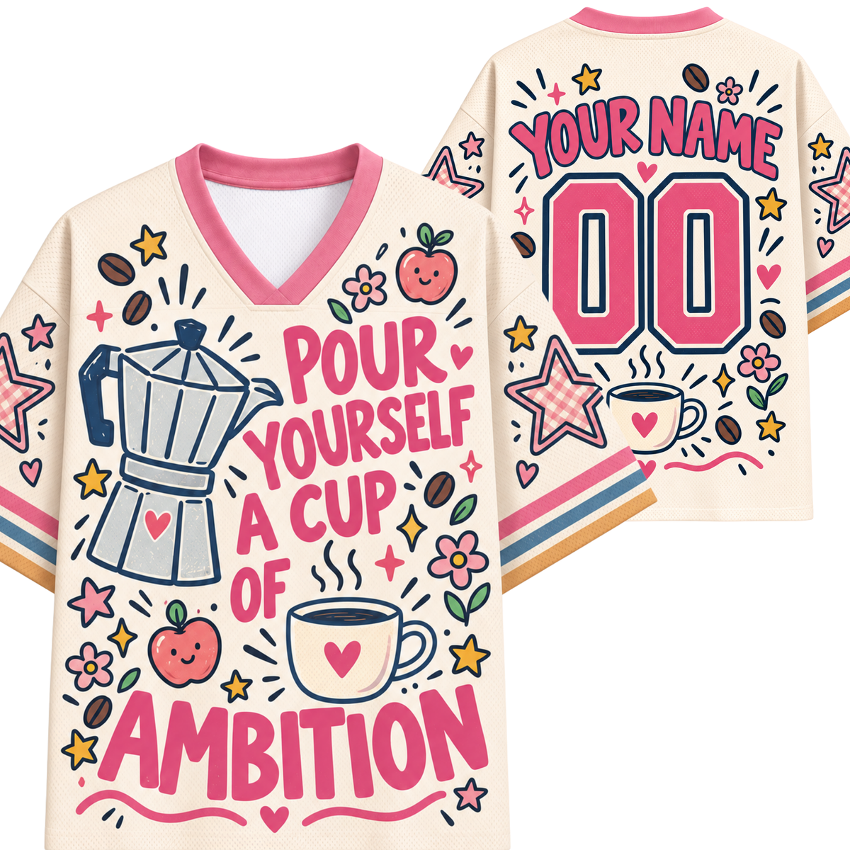 Chaotic Club Cup Of Ambition Coffee Lover Sports Mesh Jersey