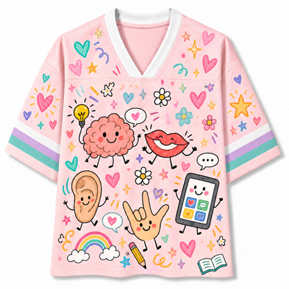 Chaotic Club Speech Therapy SLP Doodles Sports Mesh Jersey
