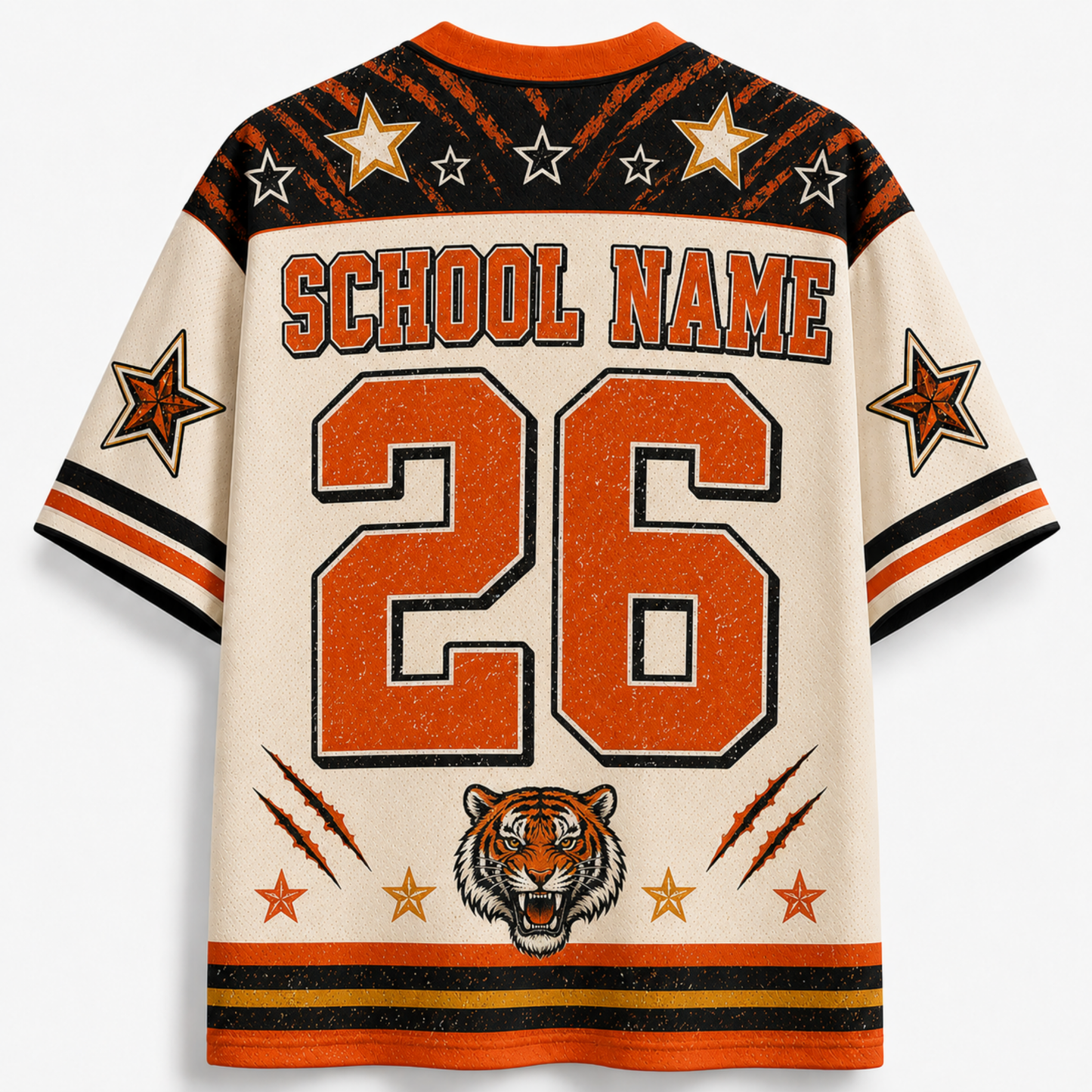 Chaotic Club Custom Vintage Emblem School Mascot Varsity Mesh Jersey