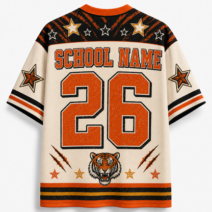 Chaotic Club Custom Vintage Emblem School Mascot Varsity Mesh Jersey