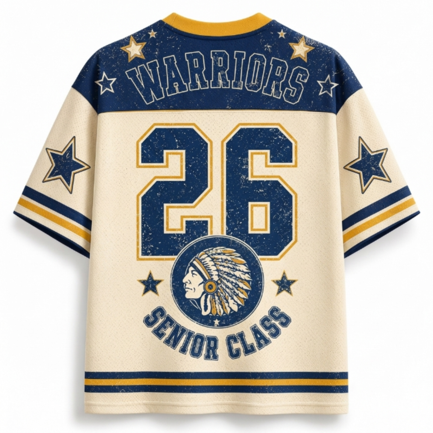 Chaotic Club Custom Vintage Emblem School Mascot Varsity Mesh Jersey
