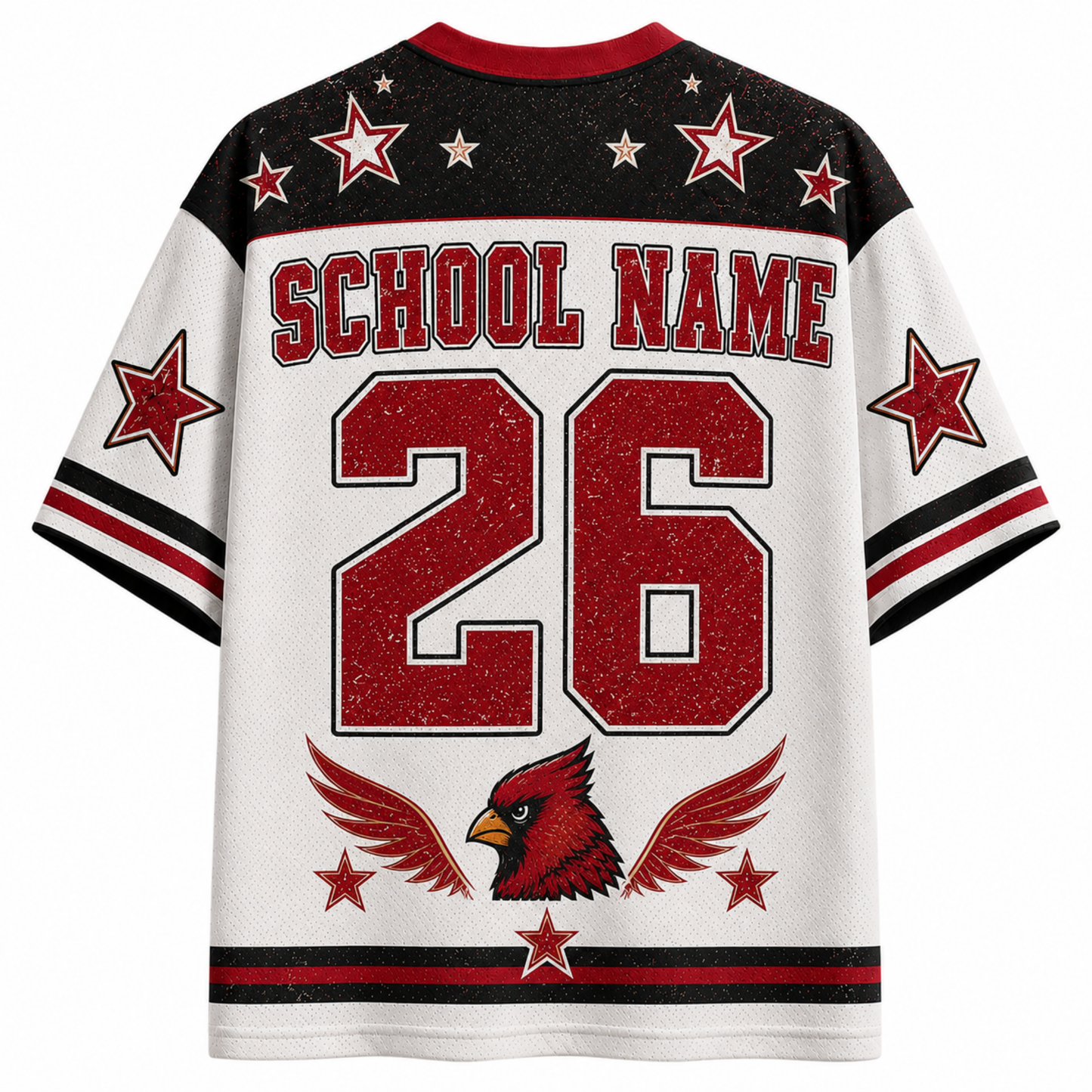 Chaotic Club Custom Vintage Emblem School Mascot Varsity Mesh Jersey