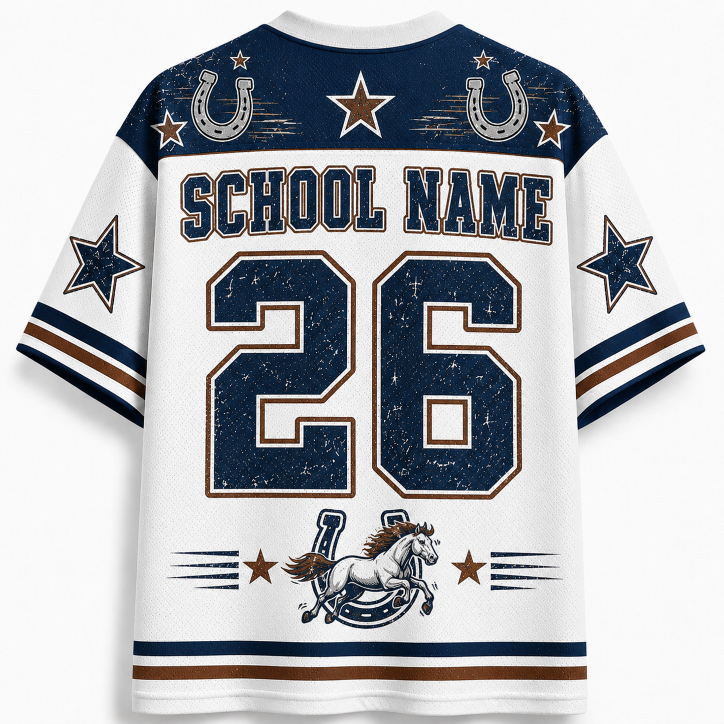 Chaotic Club Custom Vintage Emblem School Mascot Varsity Mesh Jersey