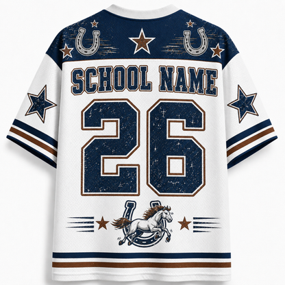 Chaotic Club Custom Vintage Emblem School Mascot Varsity Mesh Jersey