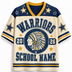 Chaotic Club Custom Vintage Emblem School Mascot Varsity Mesh Jersey