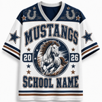 Chaotic Club Custom Vintage Emblem School Mascot Varsity Mesh Jersey