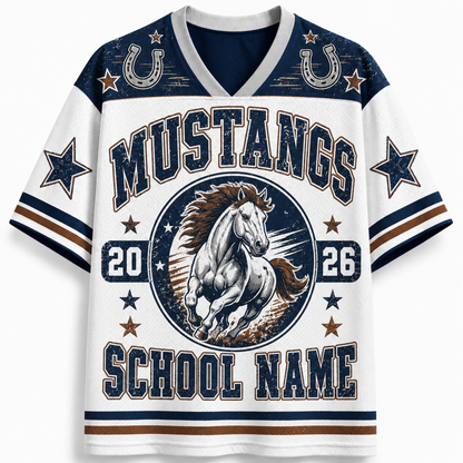 Chaotic Club Custom Vintage Emblem School Mascot Varsity Mesh Jersey