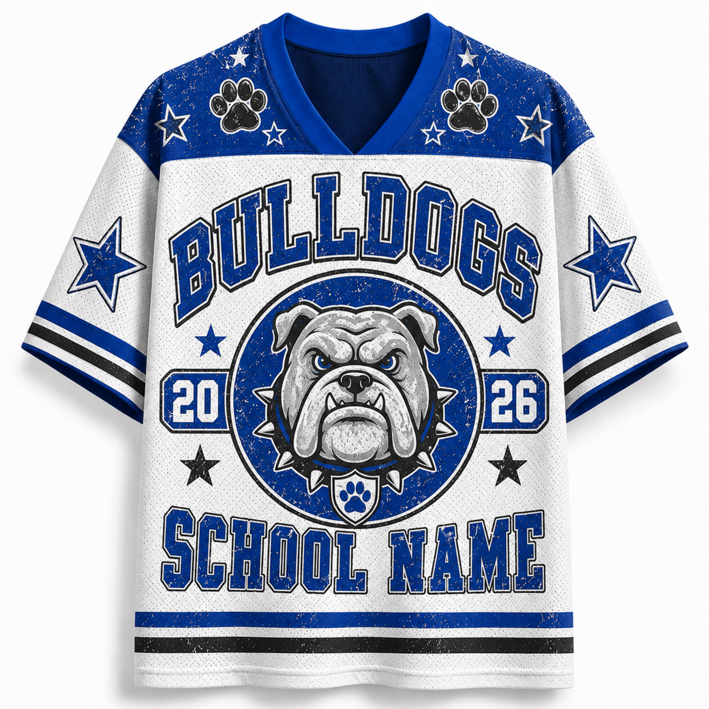 Chaotic Club Custom Vintage Emblem School Mascot Varsity Mesh Jersey