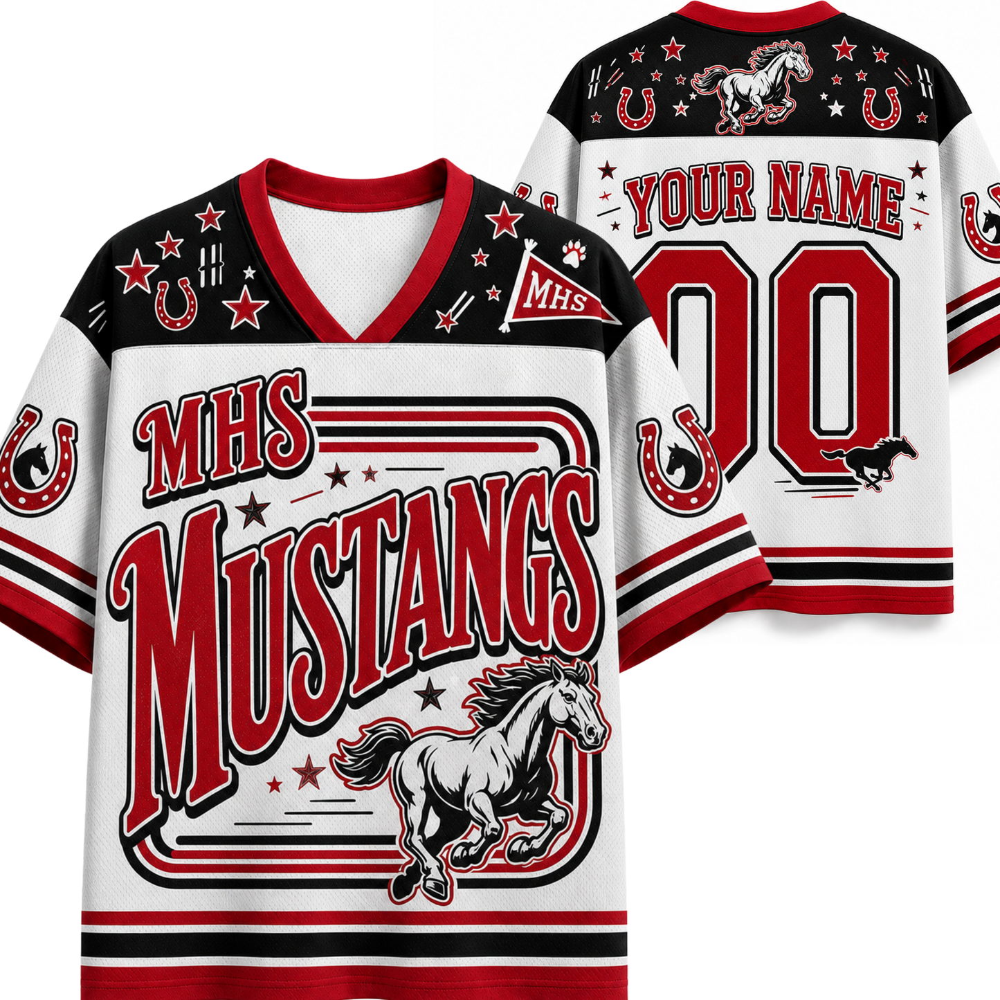 Chaotic Club Vintage Sports Mascot Graphic Mesh Jersey
