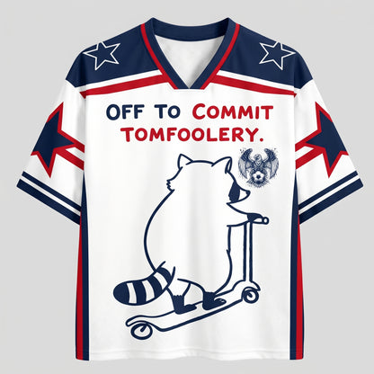 ChaoticClub Off To Commit Tomfoolery Raccoon USA Mesh Jersey