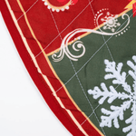 Chaotic Club Vintage Christmas Scalloped Quilted Tree Skirt