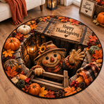 Chaotic Club Personalized Thanksgiving 3D Optical Illusion Round Rug