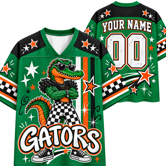 Chaotic Club Custom Rocker Mascot Checkered Game Day Mesh Jersey