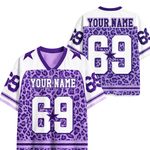 ChaoticClub Purple Leopard Name & Number Personalized