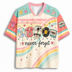 Aesthetic oversized streetwear mockup of ChaoticClub casual 90s nostalgic shirt worn as a trendy, retro-style outfit