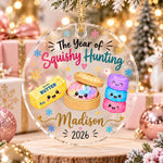 Chaotic Club Personalized The Year of Squishy Hunting Christmas Ornament